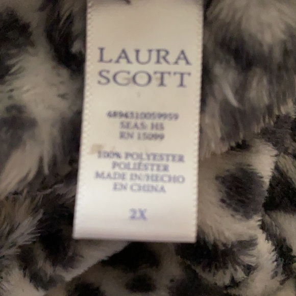 ~Laura Scott~ Plush Leopard Print Pajama Bottom - Picture 2 of 2